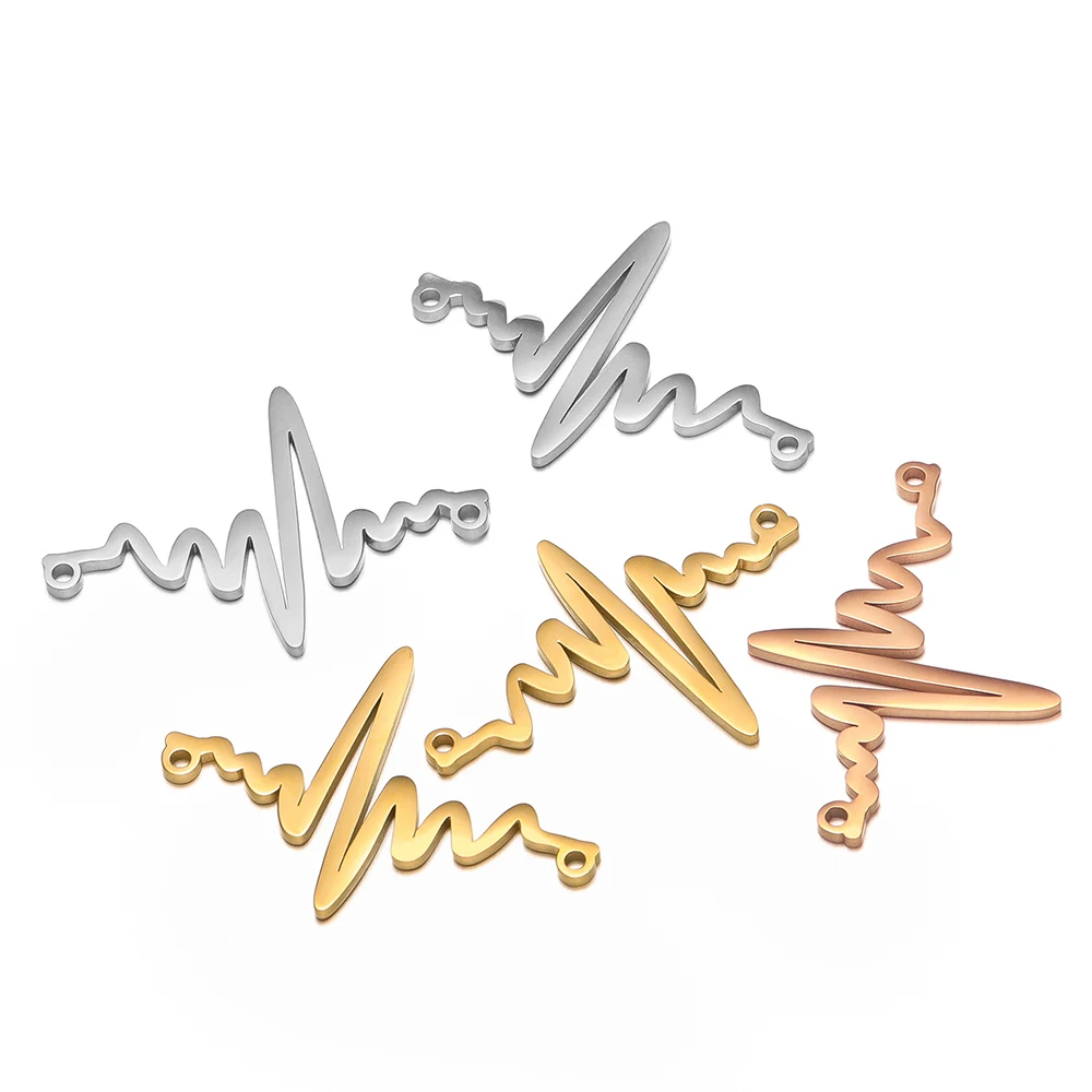 Semitree 5pcs/lot Stainless Steel ECG Bracelet Connectors Necklace Charms Pendant DIY Jewelry Accessories Handcrafted Supplies
Semitree 5pcs/lot Stainless Steel ECG Bracelet Connectors Necklace Charms Pendant DIY Jewelry Accessories Handcrafted Supplies