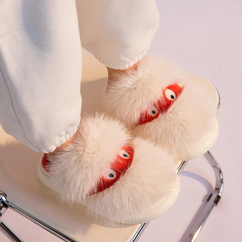 Women Fur Slippers Winter Warm Shoes For Women 3.5cm Heel Platform Shoes Cute Cartoon Plush Home Slippers Indoor Fluffy Slippers
Women Fur Slippers Winter Warm Shoes For Women 3.5cm Heel Platform Shoes Cute Cartoon Plush Home Slippers Indoor Fluffy Slippers