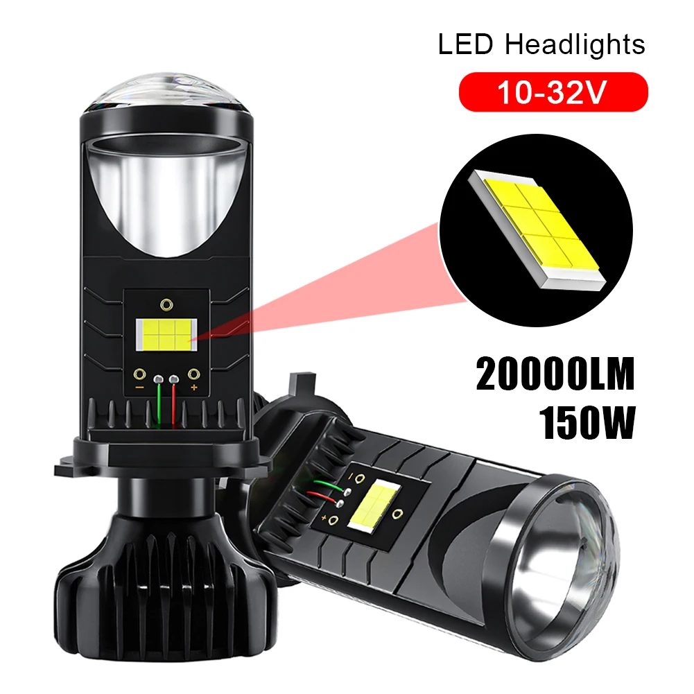 2PCS H4 LED Headlight Bulb Car LED Bulb 10-32V Mini Projector Lens 6000K White Large Chip Ultra Bright High Low Beam Auto Lights
2PCS H4 LED Headlight Bulb Car LED Bulb 10-32V Mini Projector Lens 6000K White Large Chip Ultra Bright High Low Beam Auto Lights