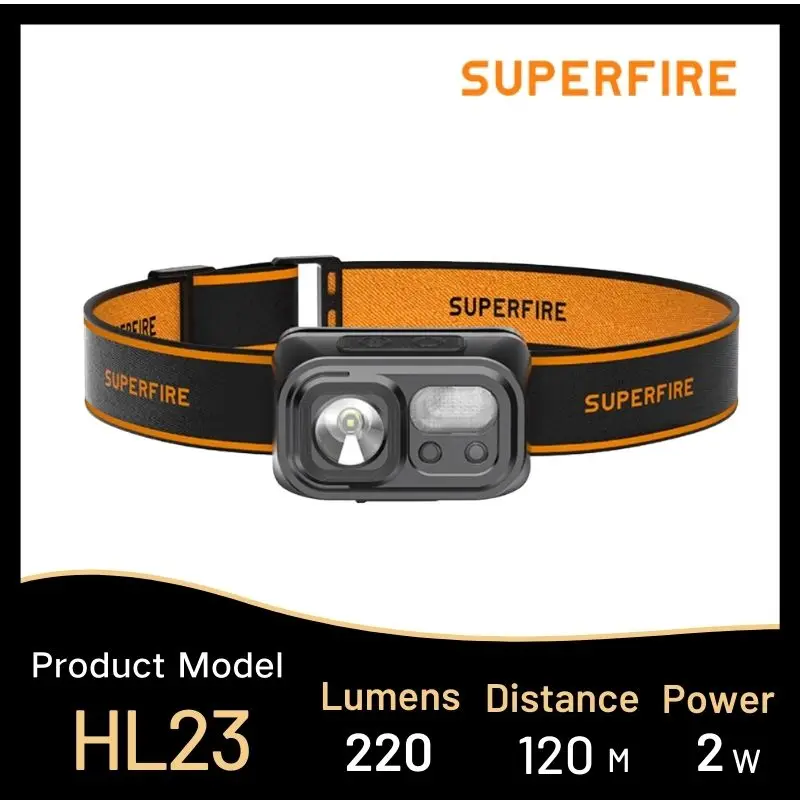 SUPFIRE HL23 Super Bright LED Headlamp Induction Headlight USB-C Rechargeable Waterproof Portable Head Lamp Torchlight
SUPFIRE HL23 Super Bright LED Headlamp Induction Headlight USB-C Rechargeable Waterproof Portable Head Lamp Torchlight