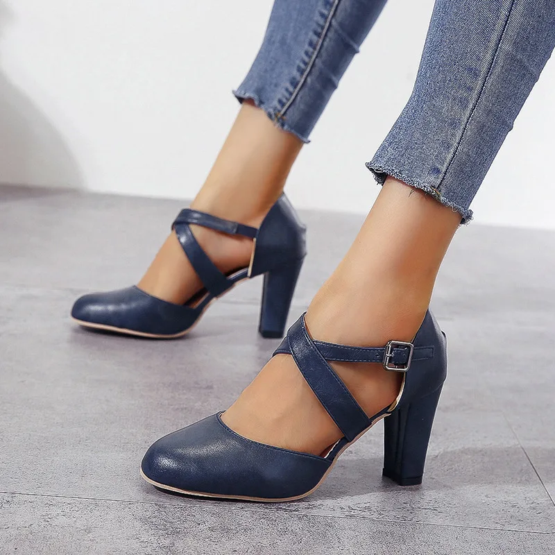 2023 New Roma Pumps for Women Retro Sandals High Heel Ankle Summer Belt Buckle Pumps Casual Women's Shoes
2023 New Roma Pumps for Women Retro Sandals High Heel Ankle Summer Belt Buckle Pumps Casual Women's Shoes