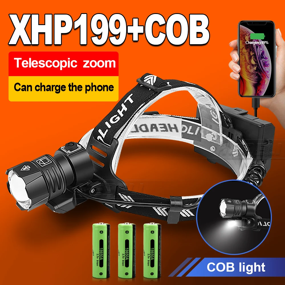 Super XHP199 Most Powerful Led Headlamp XHP160 USB Rechargeable Headlight 18650 Head Flashlight Torch Fishing Camping Head Lamp
Super XHP199 Most Powerful Led Headlamp XHP160 USB Rechargeable Headlight 18650 Head Flashlight Torch Fishing Camping Head Lamp