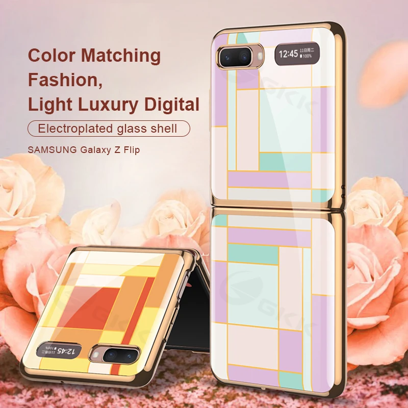 GKK Luxury Plating Glass Case For Samsung Galaxy Z Flip 5G Case Anti-knock Protection Edge Hard Cover For Samsung Z Flip Fundas
GKK Luxury Plating Glass Case For Samsung Galaxy Z Flip 5G Case Anti-knock Protection Edge Hard Cover For Samsung Z Flip Fundas