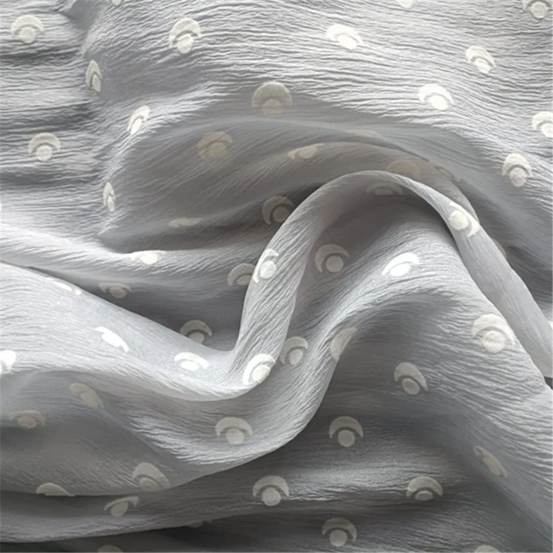 Polyester fiber micro wrinkle organza flocking light gray background white sunflower light thin breathable elegant skirt shirt f
Polyester fiber micro wrinkle organza flocking light gray background white sunflower light thin breathable elegant skirt shirt f
