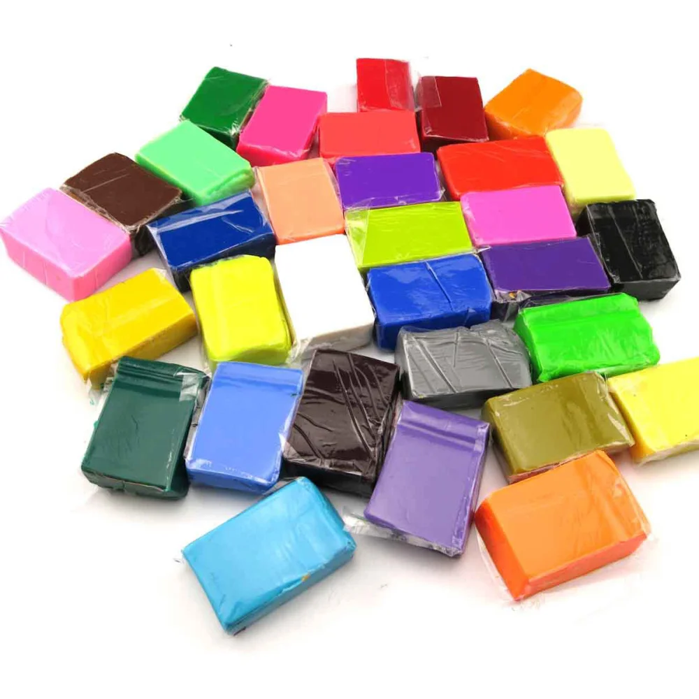 Oven Bake Polymer Clay Modeling Moulding Intelligence Toys For Kids Children DIY Plasticine Playdough Slimes Gift Game 32 Colors
Oven Bake Polymer Clay Modeling Moulding Intelligence Toys For Kids Children DIY Plasticine Playdough Slimes Gift Game 32 Colors