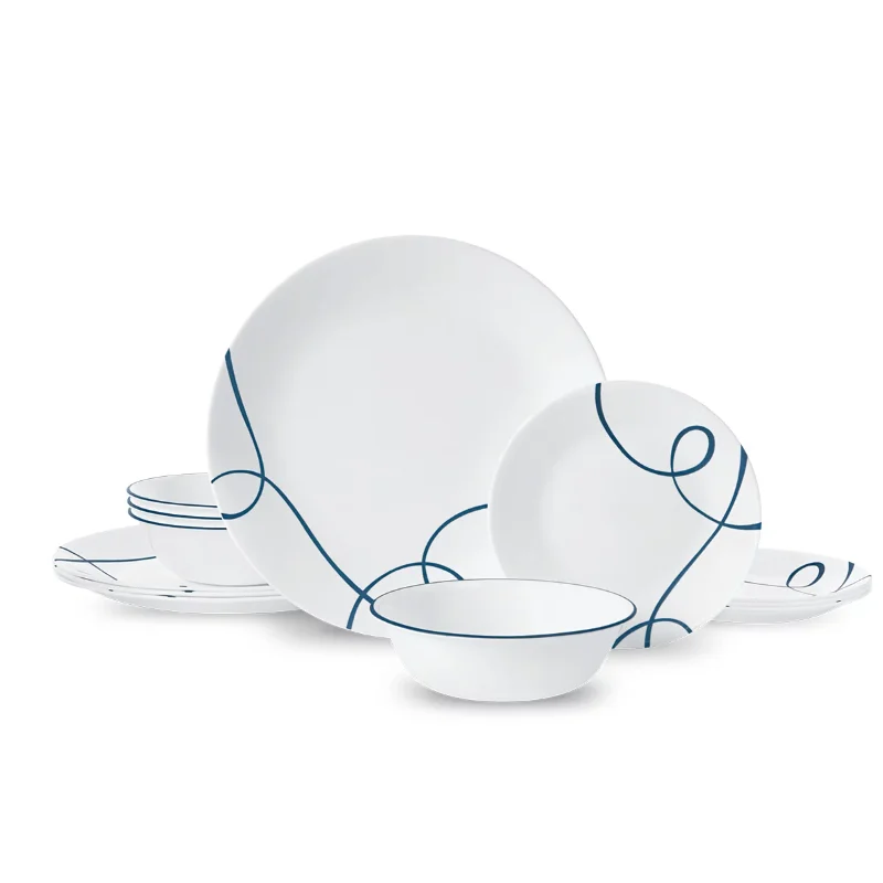 Corelle®- Lia, White and Blue Round 12-Piece Dinnerware Set kawaii kitchen dinnerware set
Corelle®- Lia, White and Blue Round 12-Piece Dinnerware Set kawaii kitchen dinnerware set