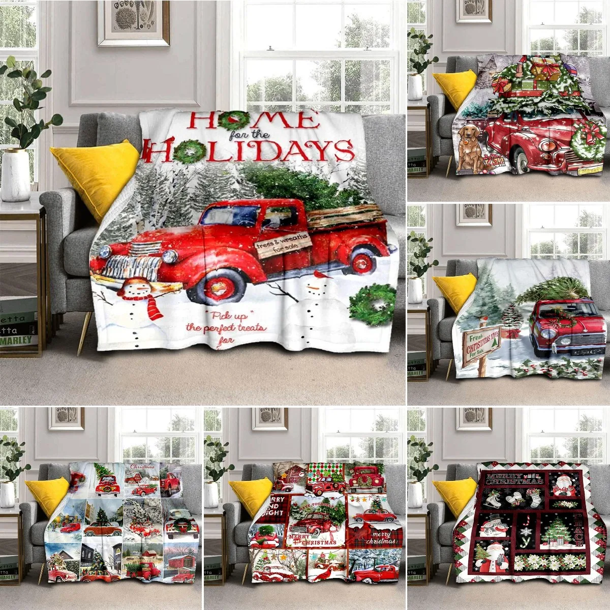 Winter Holiday Theme Throw Blanket Christmas Car Flannel Blanket for Bed Sofa Couch Super Soft King Queen Size for Festival Gift
Winter Holiday Theme Throw Blanket Christmas Car Flannel Blanket for Bed Sofa Couch Super Soft King Queen Size for Festival Gift