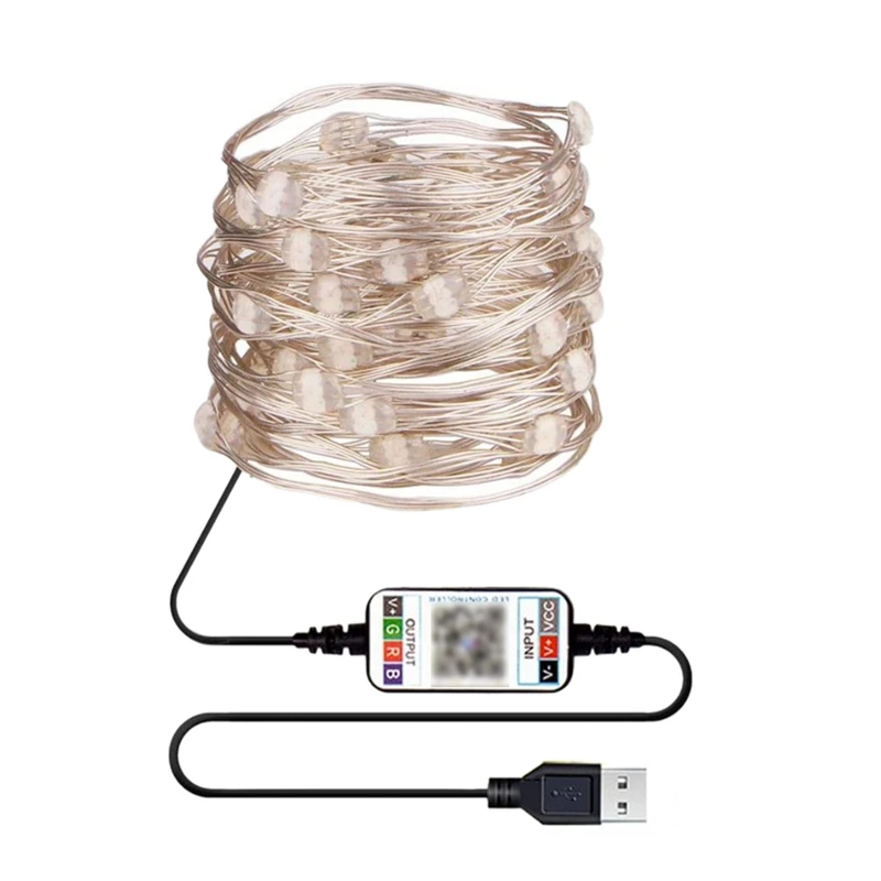 USB Bluetooth LED Colorful RGB Copper Wire Music Light String Mobile Phone APP With Control Light
USB Bluetooth LED Colorful RGB Copper Wire Music Light String Mobile Phone APP With Control Light