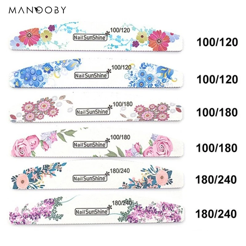 10Pcs Set Nail Files Double Sided Half Moon 100/120/180/240 Colorful Flowers Sandpaper Professional Manicure Tools Polisher New
10Pcs Set Nail Files Double Sided Half Moon 100/120/180/240 Colorful Flowers Sandpaper Professional Manicure Tools Polisher New