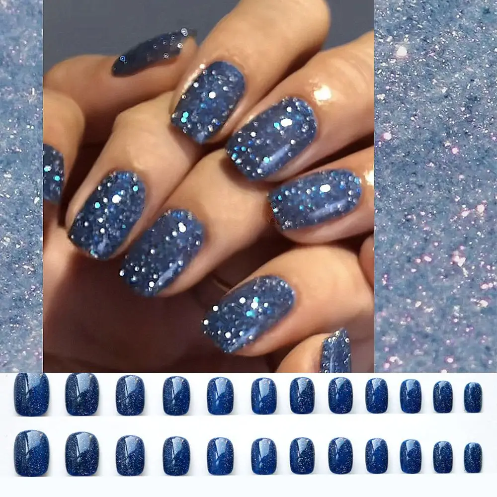 Glitter Sequins Artificial Detachable Manicure Tool Nail Tips Fake Nails Short Round/Square Head False Nails Wearable
Glitter Sequins Artificial Detachable Manicure Tool Nail Tips Fake Nails Short Round/Square Head False Nails Wearable