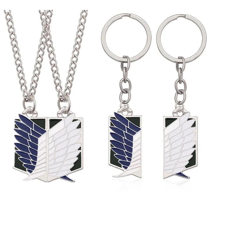 Anime Attack on Titan Necklaces Wings of Liberty Flag Finger Pendents Men Stainless Steel Keychains Women Jewelry Accessories
Anime Attack on Titan Necklaces Wings of Liberty Flag Finger Pendents Men Stainless Steel Keychains Women Jewelry Accessories