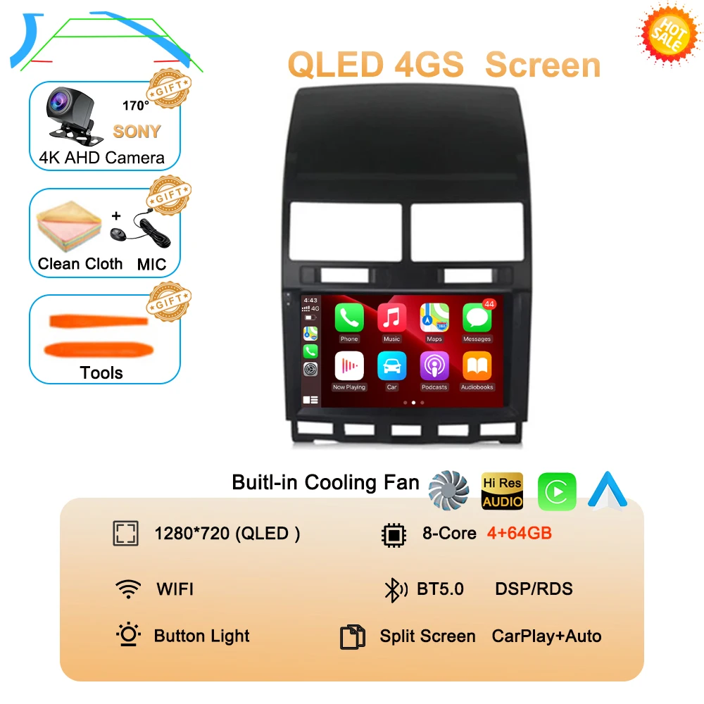 Автомобильный радиоприемник Android 14 Carplay для VW Volkswagen Touareg 2004 2005-2011 GPS-навигация 5G Видео Авто Стерео Wi-Fi Головка BT без 2din 
Автомобильный радиоприемник Android 14 Carplay для VW Volkswagen Touareg 2004 2005-2011 GPS-навигация 5G Видео Авто Стерео Wi-Fi Головка BT без 2din