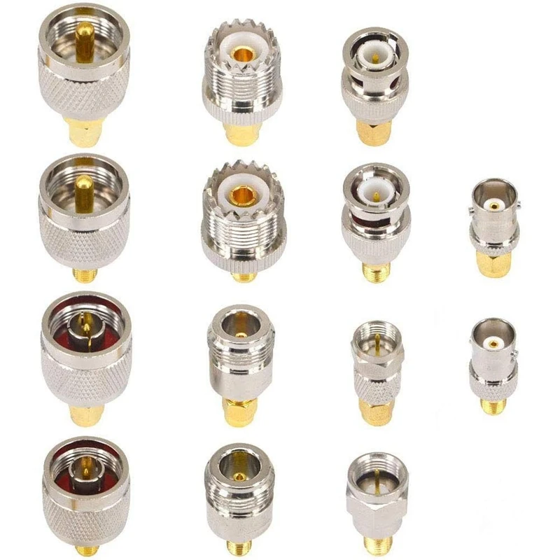 SMA Connectors Kits Standard SMA Male Female To UHF/BNC/F/F/N Male To Female RF Coaxial Coax Adapter Converter
SMA Connectors Kits Standard SMA Male Female To UHF/BNC/F/F/N Male To Female RF Coaxial Coax Adapter Converter
