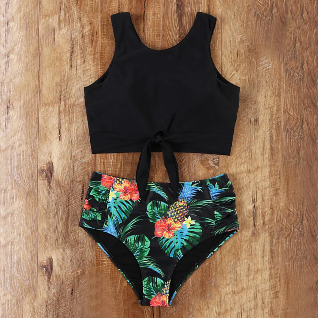 

American Trends Swimsuits for Women Print Suit Swimwear Beachwear Sexy Ruffle Bikini Top with Underwire Sunflower Swimsuits Top
