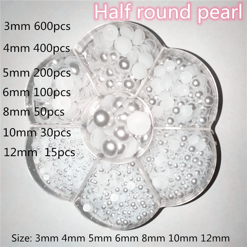 3mm -12mm Pure white Imitation Pearls Half Round Flatback Beads For Jewelry Making Clothing Accessories Nail art Decoration
3mm -12mm Pure white Imitation Pearls Half Round Flatback Beads For Jewelry Making Clothing Accessories Nail art Decoration