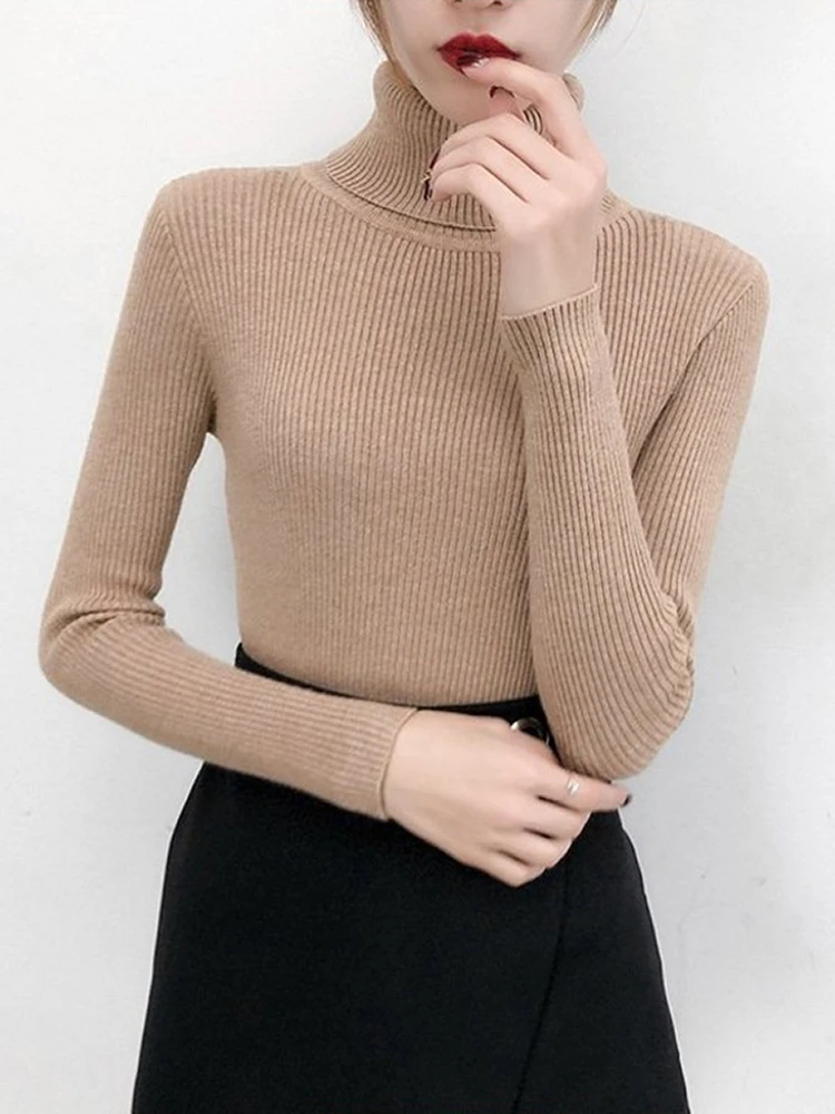 CHSDCSI Turtleneck Sweater Femme Solid Color Sexy Pullover Autumn Winter Hot Sale Women Knitted Fashion Casual Soft Stretchable
CHSDCSI Turtleneck Sweater Femme Solid Color Sexy Pullover Autumn Winter Hot Sale Women Knitted Fashion Casual Soft Stretchable