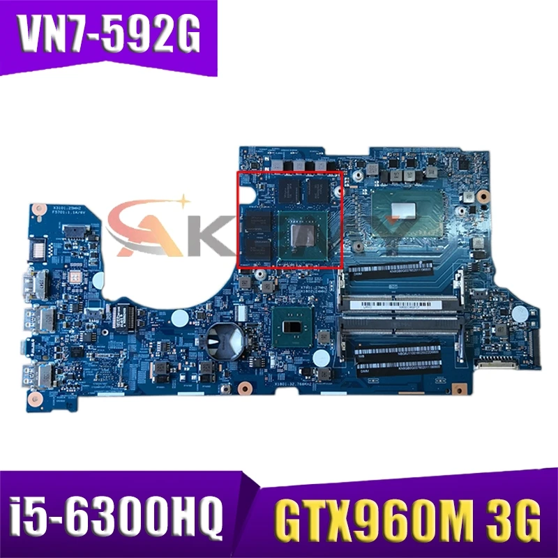 For ACER laptop 15292-1 VN7-592G Motherboard 448.06B19.0011 NBG6J11006 i5-6300HQ GTX960M 3G DDR4 teste ok Mainboard
For ACER laptop 15292-1 VN7-592G Motherboard 448.06B19.0011 NBG6J11006 i5-6300HQ GTX960M 3G DDR4 teste ok Mainboard