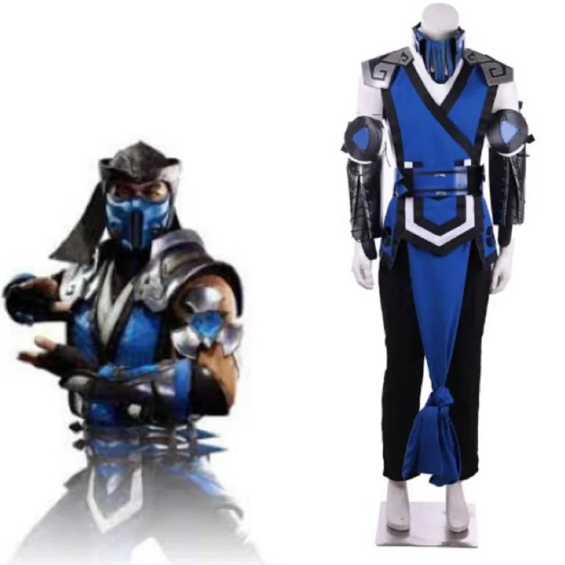 

Game Mortal Kombat 11 Sub Zero Cosplay Costume Outfit Ninja BLUE Fighter Cosplay Full Suit Game Adult Costume Halloween