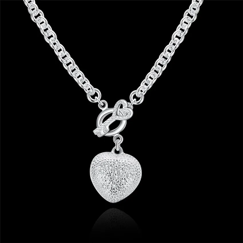 Hot sale 925 Sterling Silver Necklace Jewelry 18 inches Shiny Crystal Heart Key necklace for women Christmas gift
Hot sale 925 Sterling Silver Necklace Jewelry 18 inches Shiny Crystal Heart Key necklace for women Christmas gift