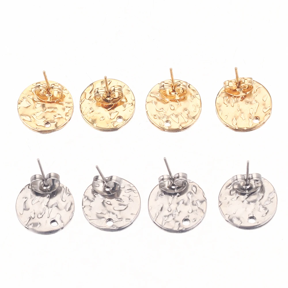 10pcs Stainless Steel Gold Embossing Tone Round Stud Earrings Posts with Hole for Jewelry Making Earring DIY Supplies pins lots
10pcs Stainless Steel Gold Embossing Tone Round Stud Earrings Posts with Hole for Jewelry Making Earring DIY Supplies pins lots