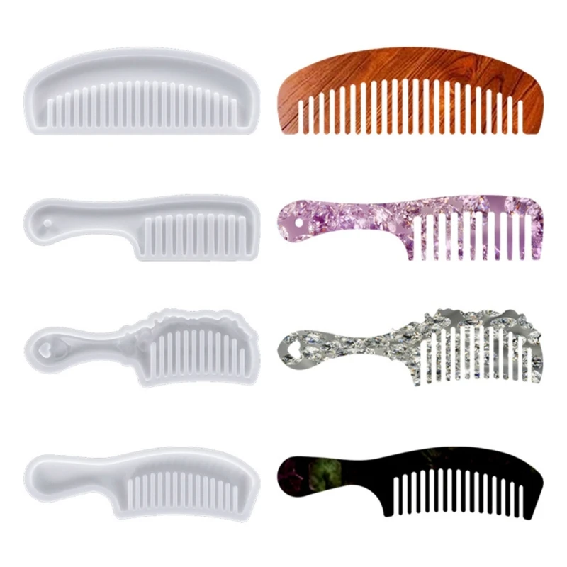 4 Styles Salon Barber Hair Comb Silicone Mold with Handle DIY Women Hairdressing Comb Epoxy Resin Casting Mould Home Table Decor
4 Styles Salon Barber Hair Comb Silicone Mold with Handle DIY Women Hairdressing Comb Epoxy Resin Casting Mould Home Table Decor