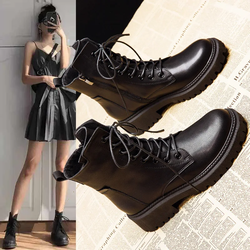 Leather Women's Boots Women Thick-soled Thin Section Spring and Autumn New Single Breathable Short Wild Tide
Leather Women's Boots Women Thick-soled Thin Section Spring and Autumn New Single Breathable Short Wild Tide