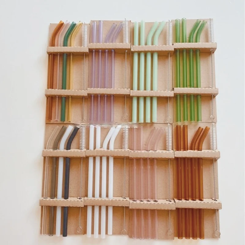 4PC/set Color Glass Straw Heat-resistant Cold Beverage Reusable Straight Bent Straw Straws Drinking straw foe wine glass
4PC/set Color Glass Straw Heat-resistant Cold Beverage Reusable Straight Bent Straw Straws Drinking straw foe wine glass