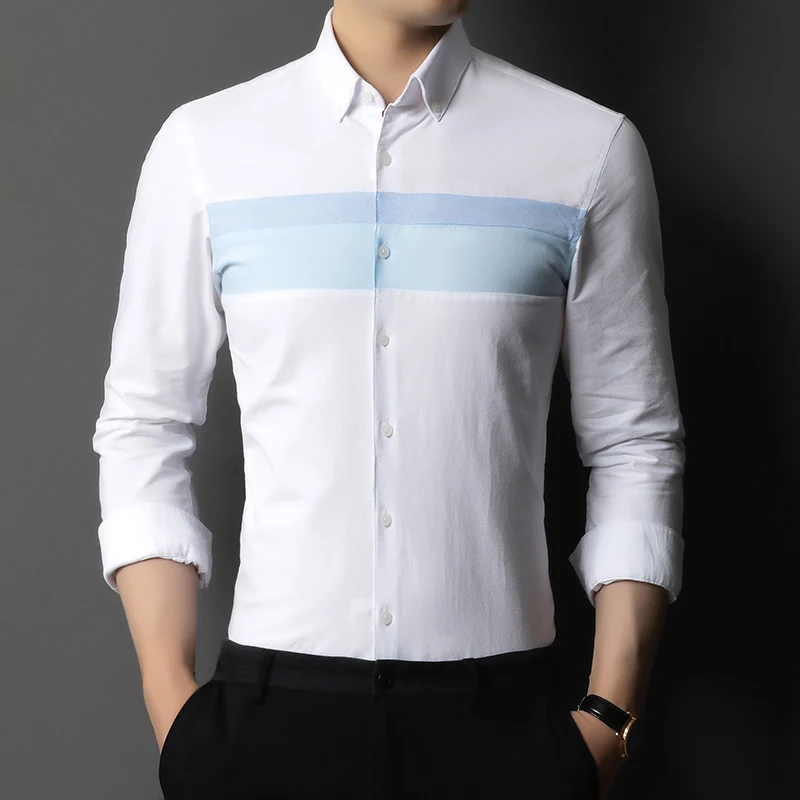 2023 Spring and Summer New Shirt for Men Business Casual Long Sleeves Striped Fashion Men Clothing Formal Wear Work Ropa Hombre
2023 Spring and Summer New Shirt for Men Business Casual Long Sleeves Striped Fashion Men Clothing Formal Wear Work Ropa Hombre