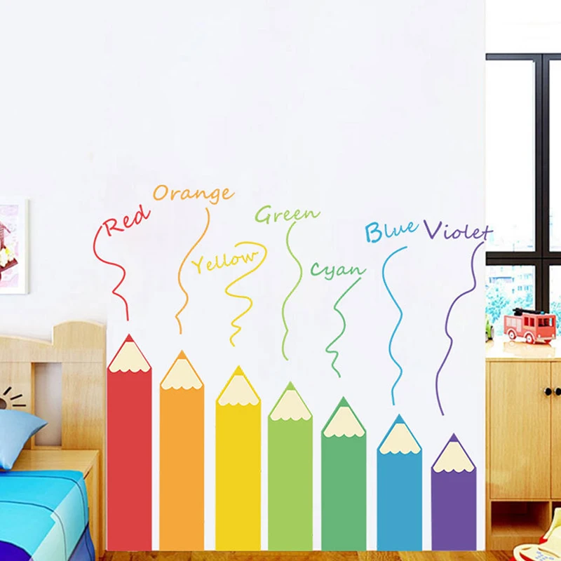 Cartoon Colorful Pencil Wall Stickers For Kindergarten Tutorial Class Wall Self-adhesive Funny Painting Wallpaper Stickers 
Cartoon Colorful Pencil Wall Stickers For Kindergarten Tutorial Class Wall Self-adhesive Funny Painting Wallpaper Stickers