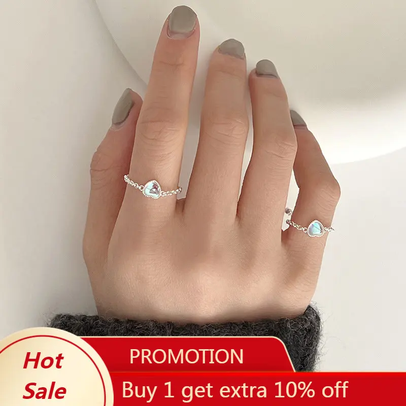 Регулируемое кольцо MEETSOFT из стерлингового серебра 925 пробы с регулируемой цепочкой в форме сердца для женщин, модные ювелирные украшения, Прямая поставка
Регулируемое кольцо MEETSOFT из стерлингового серебра 925 пробы с регулируемой цепочкой в форме сердца для женщин, модные ювелирные украшения, Прямая поставка