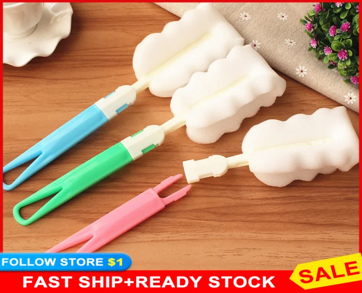 Sponge Cleaning Cup Brush Non-toxic Removable Long Handle Thermal Insulation Water Bottle Brush Household Kitchen Cleaning Tools
Sponge Cleaning Cup Brush Non-toxic Removable Long Handle Thermal Insulation Water Bottle Brush Household Kitchen Cleaning Tools