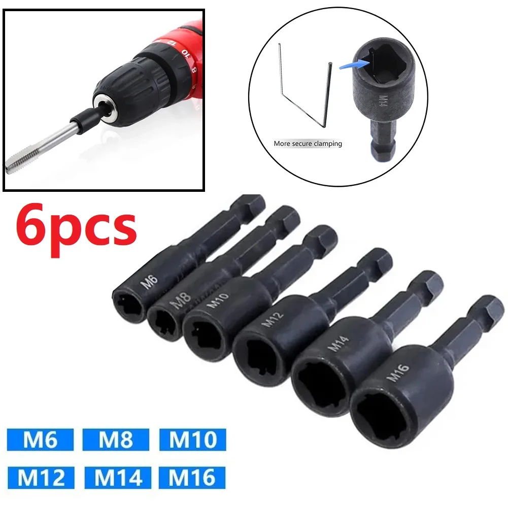 6pcs M6-M16 Screw Tap Socket Adapter Black Steel Holder Extension Bar For Screwdriver Repair Auto Manufacture Molds Hand Tools
6pcs M6-M16 Screw Tap Socket Adapter Black Steel Holder Extension Bar For Screwdriver Repair Auto Manufacture Molds Hand Tools