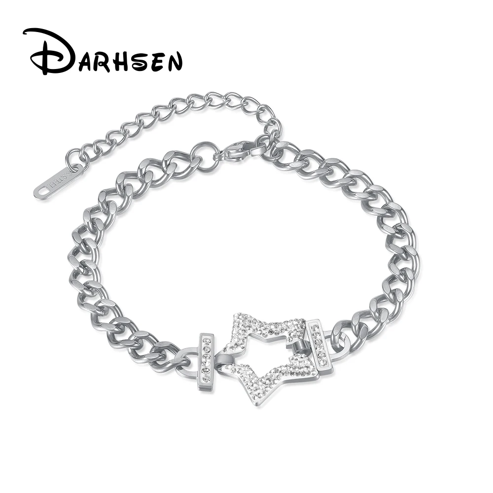 DARHSEN Trendy Lady Women Bracelet Cubic Zircon Star Charm Top Quality Stainless Steel Metal Fashion Jewelry New Arrival
DARHSEN Trendy Lady Women Bracelet Cubic Zircon Star Charm Top Quality Stainless Steel Metal Fashion Jewelry New Arrival