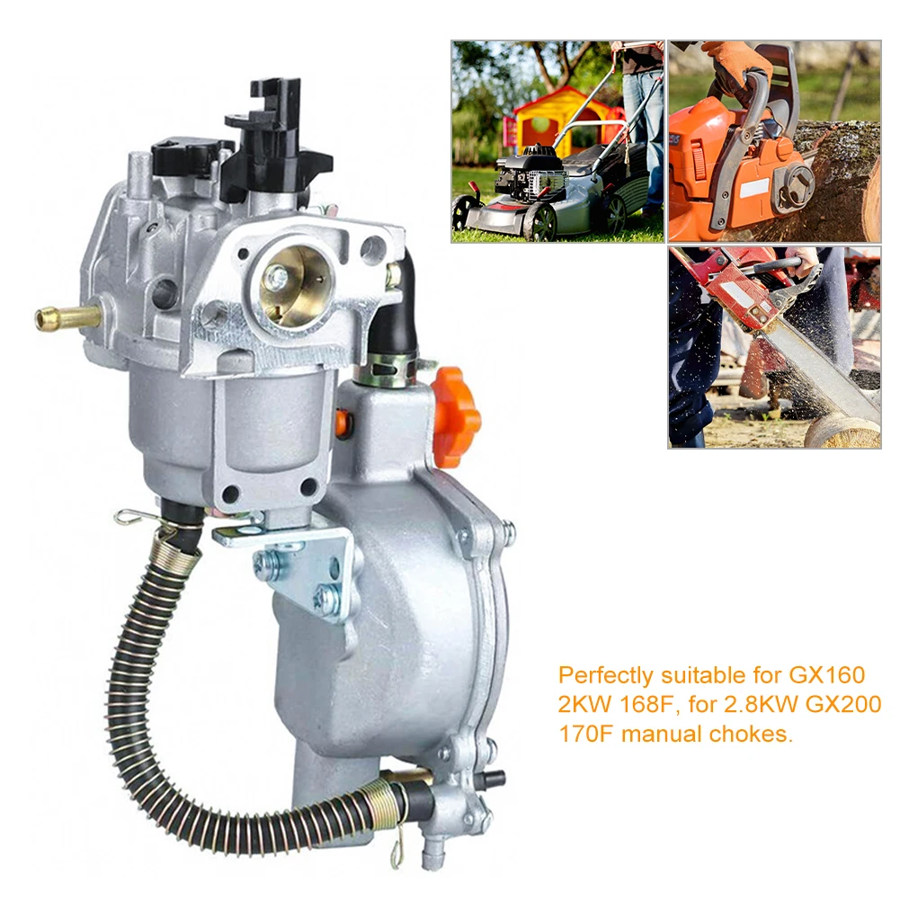168F Dual Fuel Carburetor For Honda Gasoline Generator GX160 2KW 168F For 2.8KW GX200 170F Manual Chokes LPG NG Conversion Kits
168F Dual Fuel Carburetor For Honda Gasoline Generator GX160 2KW 168F For 2.8KW GX200 170F Manual Chokes LPG NG Conversion Kits