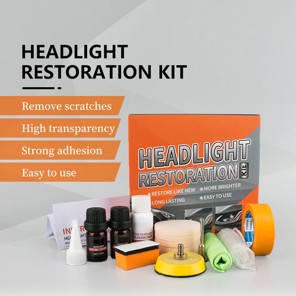 5/10/30ml Car Headlight Restorer Car Light Polishing Kit Repair Liquid Anti-Scratch Renovation Maintenance with Sponge Sandpaper
5/10/30ml Car Headlight Restorer Car Light Polishing Kit Repair Liquid Anti-Scratch Renovation Maintenance with Sponge Sandpaper