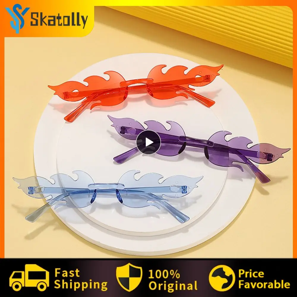1~8PCS Novelty Cosplay Party Rimless Sunglasses for Women Flame Shaped Flame Sunglasses Sun Glasses
1~8PCS Novelty Cosplay Party Rimless Sunglasses for Women Flame Shaped Flame Sunglasses Sun Glasses