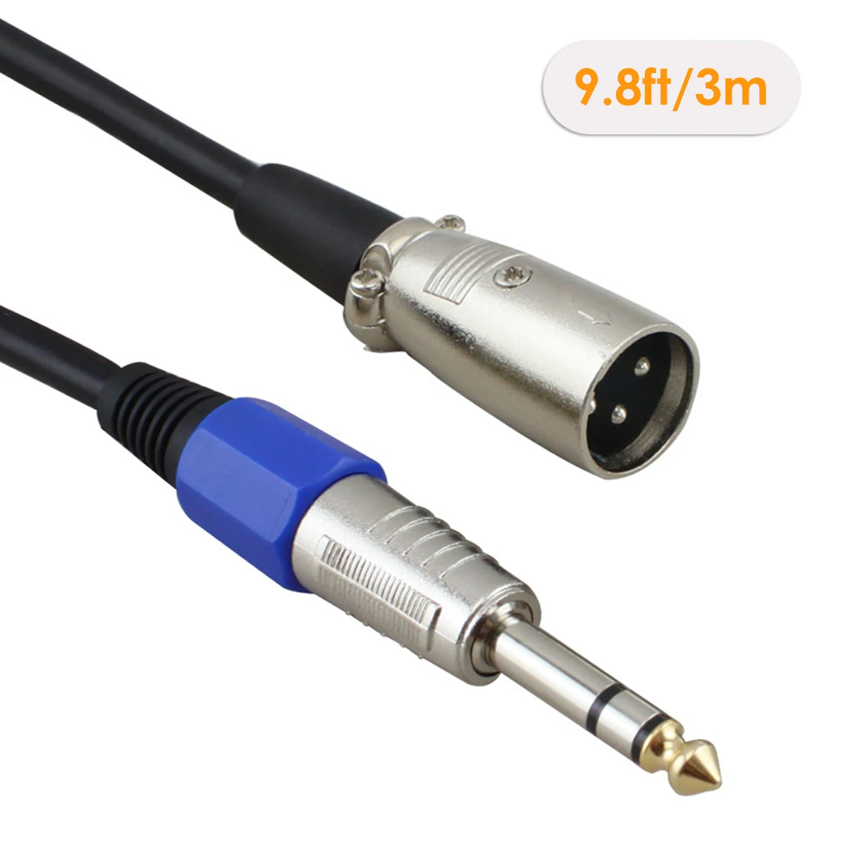 Male XLR to 6.35mm (1/4 Inch) Stereo TRS Jack Lead Balanced Signal Audio Cable Adapter Lead for Microphone Speaker Sound Card
Male XLR to 6.35mm (1/4 Inch) Stereo TRS Jack Lead Balanced Signal Audio Cable Adapter Lead for Microphone Speaker Sound Card