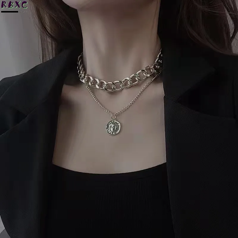 Rbxc Portrait Necklace Womens Fashion Net Red Ins Cool Wind Thick Chain Hip Hop Collarbone Neck Chain Accessories
Rbxc Portrait Necklace Womens Fashion Net Red Ins Cool Wind Thick Chain Hip Hop Collarbone Neck Chain Accessories