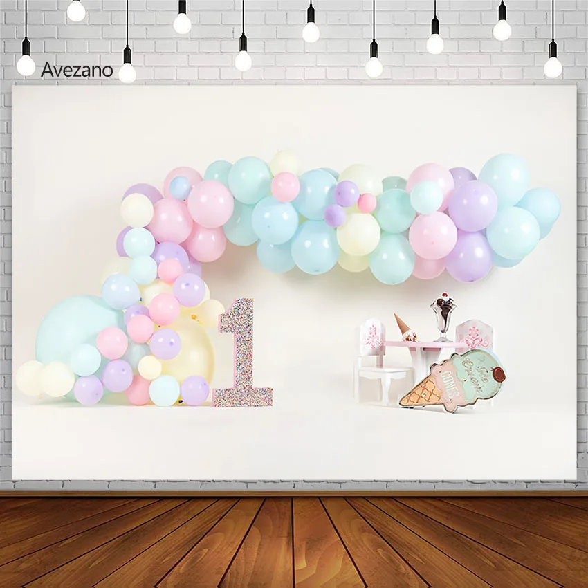 Avezano Backdrop Girl 1st Birthday Party Decor Balloon Ice Cream Sweet Smash Cake Background for Photography Studio Photo Props
Avezano Backdrop Girl 1st Birthday Party Decor Balloon Ice Cream Sweet Smash Cake Background for Photography Studio Photo Props