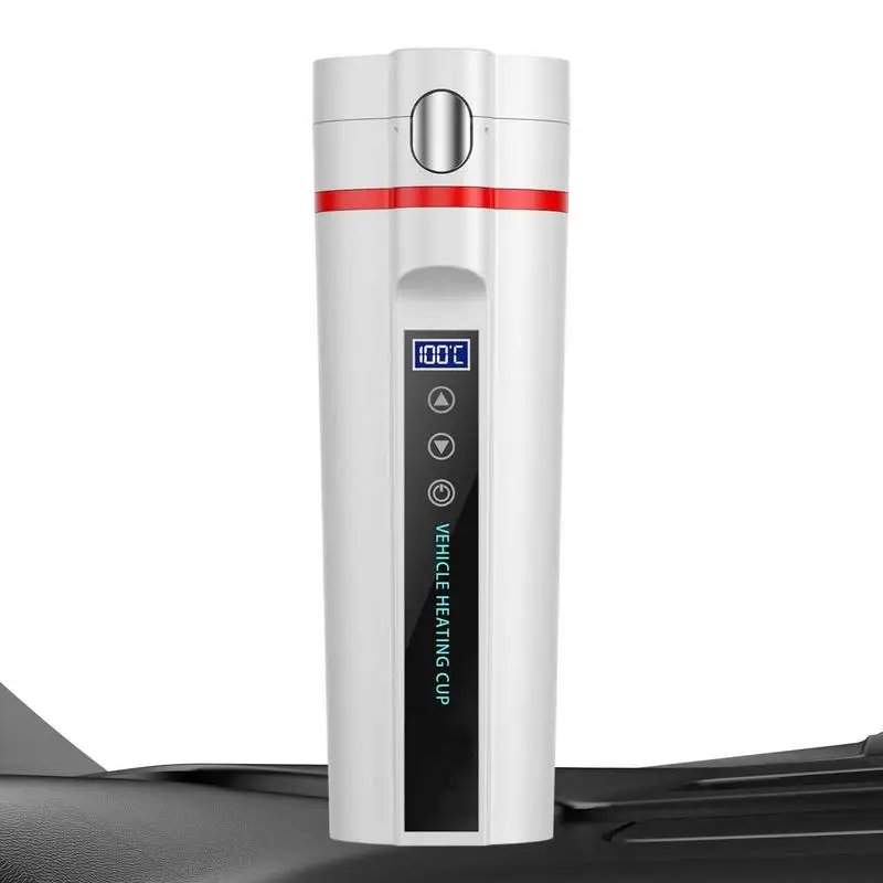 

Electric Travel Mug Car Heating Thermos Cup 450ML Electric Tea Kettle Temperature Control 30C 100C Variable Temp Control Thermos