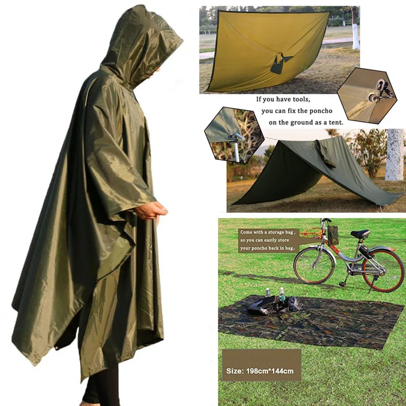 3 In 1 Outdoor Waterproof Rain Coat Hiking Camping Raincoat Poncho Mat Awning Durable Outdoor Activity Rain Gear Supplie
3 In 1 Outdoor Waterproof Rain Coat Hiking Camping Raincoat Poncho Mat Awning Durable Outdoor Activity Rain Gear Supplie