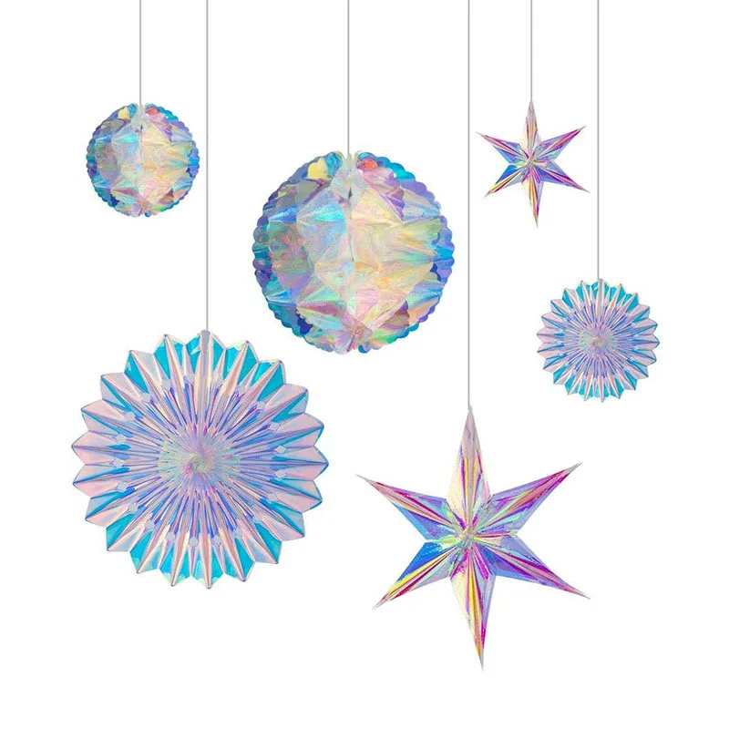Glitter Star Snowflake Ball Iridescent Decorations Wall Hanging Decorative Decor Colorful Party Ornaments For Wedding Birthday
Glitter Star Snowflake Ball Iridescent Decorations Wall Hanging Decorative Decor Colorful Party Ornaments For Wedding Birthday