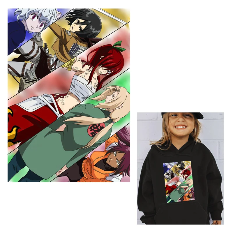 Anime Heroine printing for clothes patches Thermo-stickers stripes for jeans Flex fusible transfer
Anime Heroine printing for clothes patches Thermo-stickers stripes for jeans Flex fusible transfer