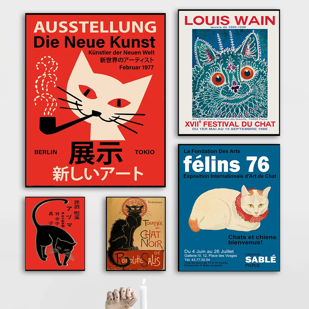 Abstract Cat Poster Feline Exhibition Poster Japanese French Wall Art Pictures Canvas Painting Print Room Decoration Home Decor
Abstract Cat Poster Feline Exhibition Poster Japanese French Wall Art Pictures Canvas Painting Print Room Decoration Home Decor