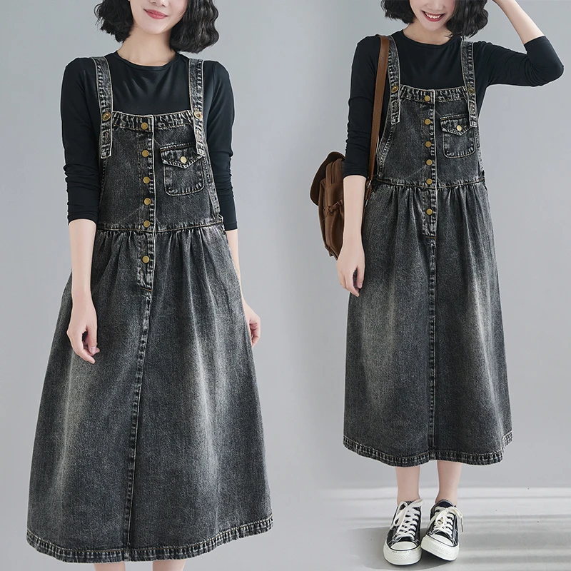 2023 Fashion Sleeveless Strap Jeans Dress Women's Clothing Spring Summer Loose Oversized Suspender Slim Denim Dress BD920
2023 Fashion Sleeveless Strap Jeans Dress Women's Clothing Spring Summer Loose Oversized Suspender Slim Denim Dress BD920