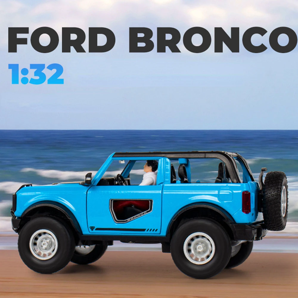 Diecast 1/32 Scale Ford Bronco Alloy Car Model Collection Kids Off-road Vehicle Toys Gift Pull Back Children's Boy Toy Car
Diecast 1/32 Scale Ford Bronco Alloy Car Model Collection Kids Off-road Vehicle Toys Gift Pull Back Children's Boy Toy Car