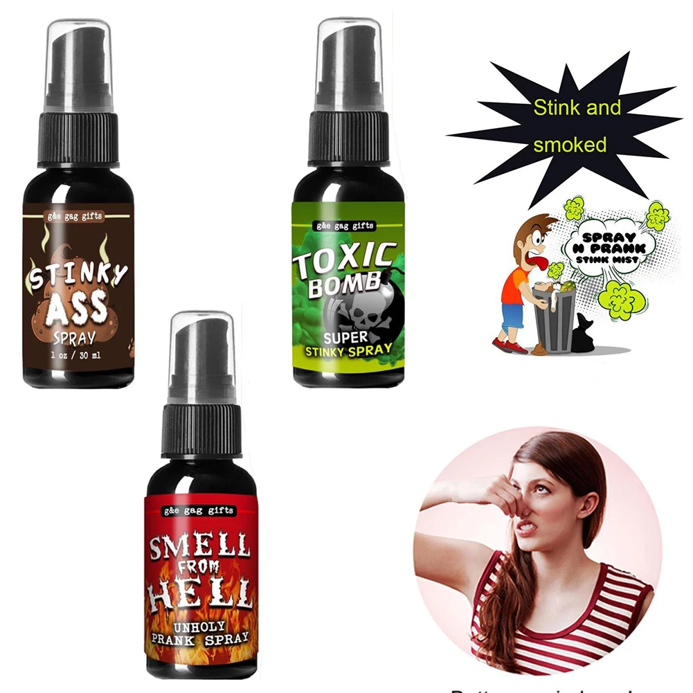 30ML Novelties Liquid Fart Gag Prank Joke Spray Can Stink Bomb Smelly Stinky Gas Highly Concentrated Family Entertainment
30ML Novelties Liquid Fart Gag Prank Joke Spray Can Stink Bomb Smelly Stinky Gas Highly Concentrated Family Entertainment