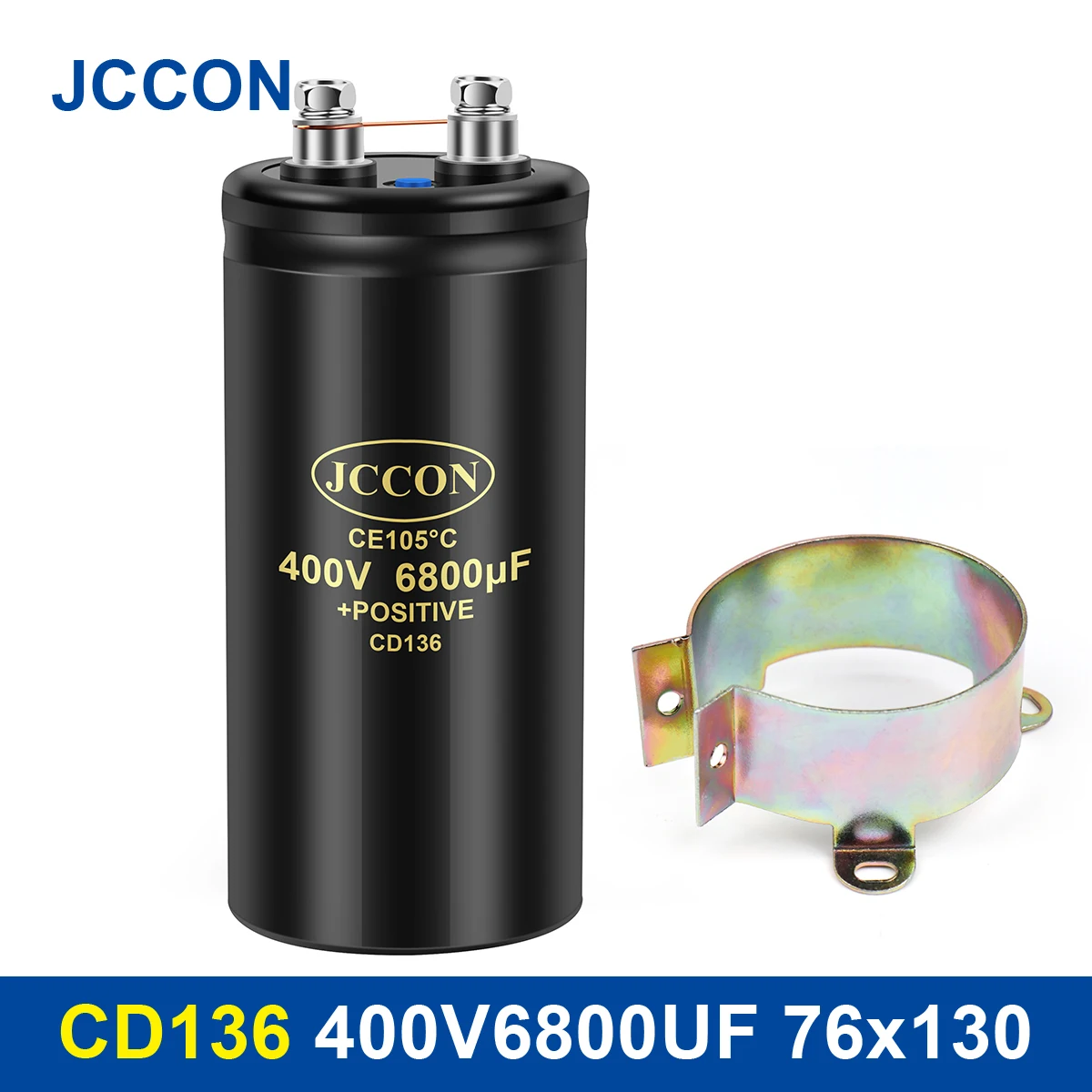 JCCON Bolt Electrolytic Capacitor 400V6800UF 76x130mm CD136 Screw Capacitors CE105℃ Original &Brand New With Bracket 2000Hours
JCCON Bolt Electrolytic Capacitor 400V6800UF 76x130mm CD136 Screw Capacitors CE105℃ Original &Brand New With Bracket 2000Hours