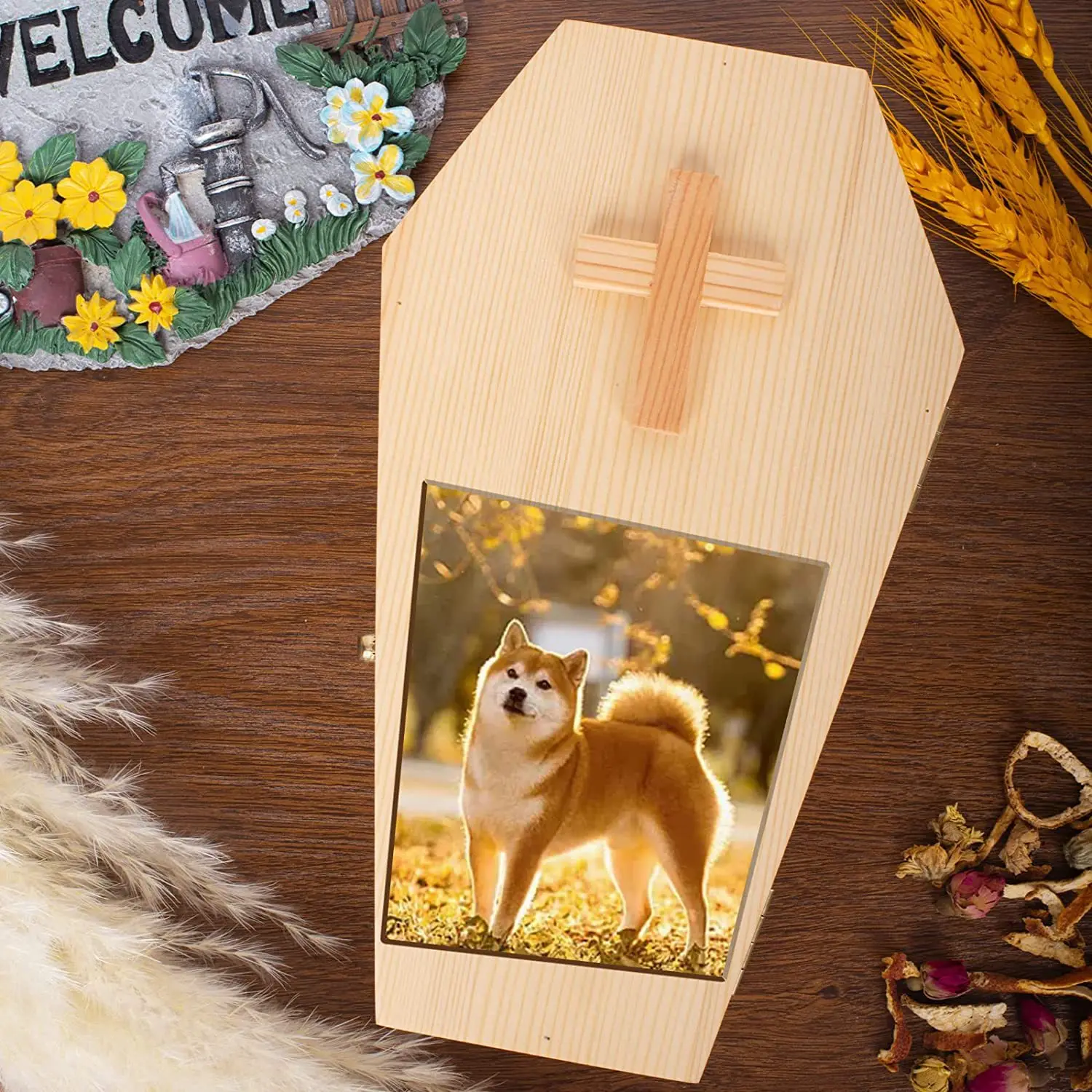 Пепельница из сосны для домашних животных, деревянная фоторамка, похоронная корзина для собак 
Пепельница из сосны для домашних животных, деревянная фоторамка, похоронная корзина для собак