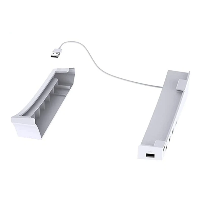 Горизонтальная подставка для PS5 с 4-мя USB-удлинителями держателем шкафной консоли